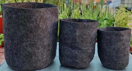 Aeration fabric round pot-bag Green Souq
