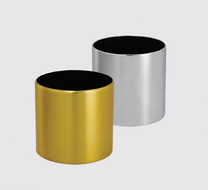 Cylindro Stainless-Steel Gold Pot Green Souq