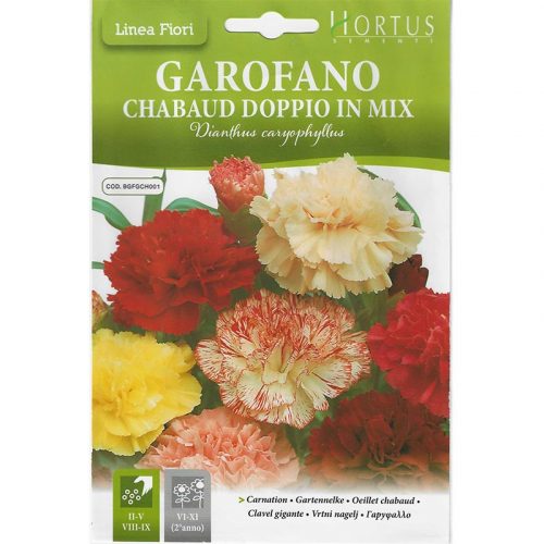 Carnation "Garofano Chabaud Doppio in Mix" Premium Quality Seeds by Hortus Sementi green Souq